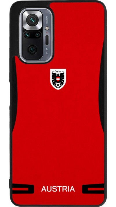 Coque Xiaomi Redmi Note 10 Pro Max - Silicone rigide noir Maillot de football Autriche 2026 personnalisable