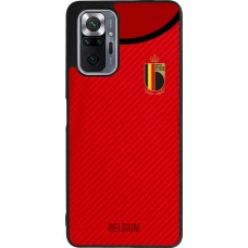 Coque Xiaomi Redmi Note 10 Pro Max - Silicone rigide noir Maillot de football Belgique 2022 personnalisable