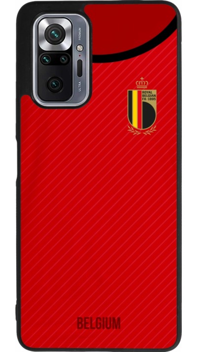 Coque Xiaomi Redmi Note 10 Pro Max - Silicone rigide noir Maillot de football Belgique 2022 personnalisable
