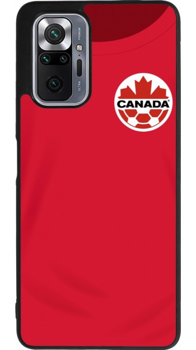 Coque Xiaomi Redmi Note 10 Pro Max - Silicone rigide noir Maillot de football Canada 2022 personnalisable