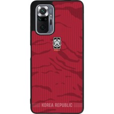 Coque Xiaomi Redmi Note 10 Pro Max - Silicone rigide noir Maillot de football Corée du Sud 2026 personnalisable