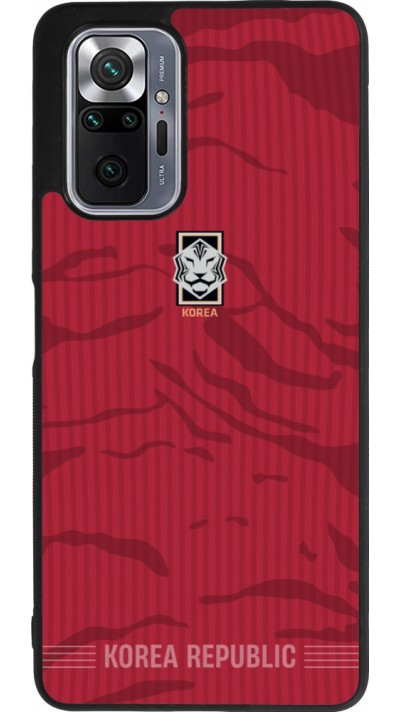 Coque Xiaomi Redmi Note 10 Pro Max - Silicone rigide noir Maillot de football Corée du Sud 2026 personnalisable