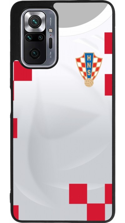 Coque Xiaomi Redmi Note 10 Pro Max - Silicone rigide noir Maillot de football Croatie 2022 personnalisable