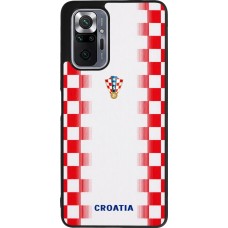 Coque Xiaomi Redmi Note 10 Pro Max - Silicone rigide noir Maillot de football Croatie 2026 personnalisable