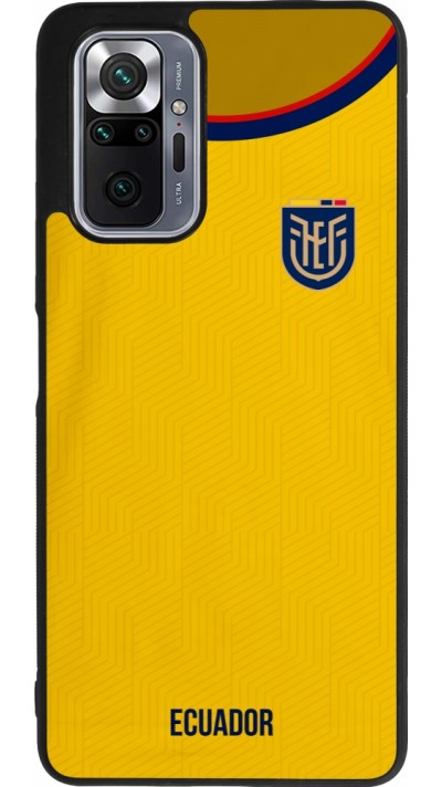 Coque Xiaomi Redmi Note 10 Pro Max - Silicone rigide noir Maillot de football Equateur 2022