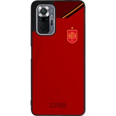 Xiaomi Redmi Note 10 Pro Max Case Hülle - Silikon schwarz Spanien 2022 personalisierbares Fußballtrikot