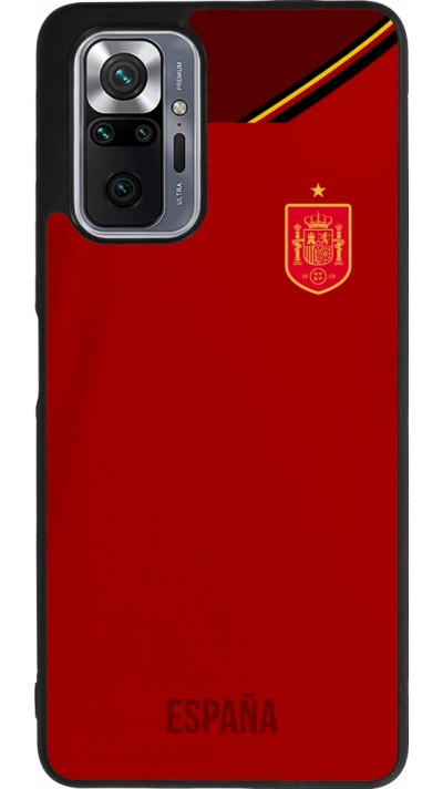 Xiaomi Redmi Note 10 Pro Max Case Hülle - Silikon schwarz Spanien 2022 personalisierbares Fußballtrikot