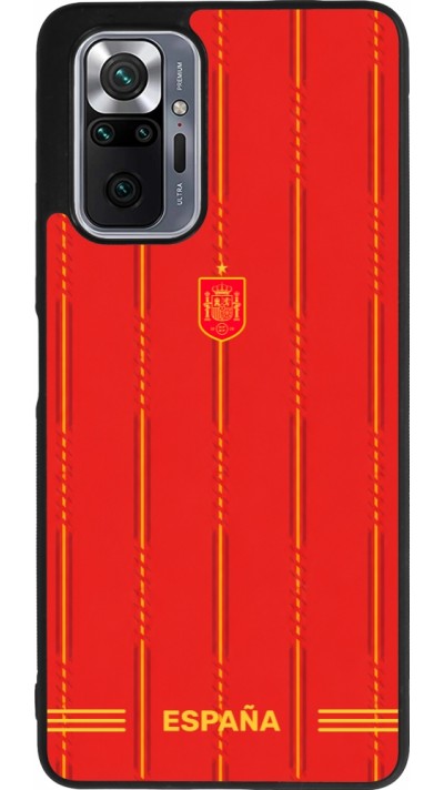 Coque Xiaomi Redmi Note 10 Pro Max - Silicone rigide noir Maillot de football Espagne 2026 personnalisable