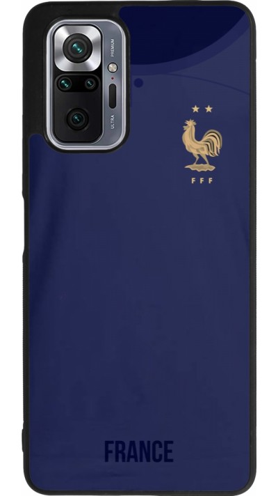 Coque Xiaomi Redmi Note 10 Pro Max - Silicone rigide noir Maillot de football France 2022 personnalisable