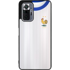Coque Xiaomi Redmi Note 10 Pro Max - Silicone rigide noir Maillot de football France Extérieur personnalisable