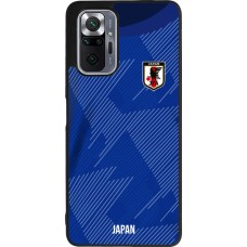 Coque Xiaomi Redmi Note 10 Pro Max - Silicone rigide noir Maillot de football Japon 2022 personnalisable
