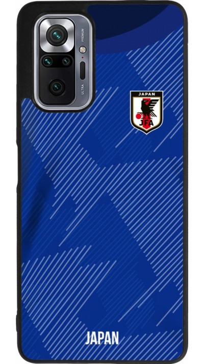 Coque Xiaomi Redmi Note 10 Pro Max - Silicone rigide noir Maillot de football Japon 2022 personnalisable