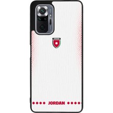 Coque Xiaomi Redmi Note 10 Pro Max - Silicone rigide noir Maillot de football Jordanie 2026 personnalisable