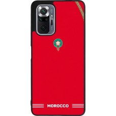 Coque Xiaomi Redmi Note 10 Pro Max - Silicone rigide noir Maillot de football Maroc 2026 personnalisable