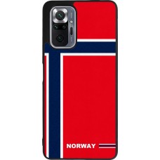 Coque Xiaomi Redmi Note 10 Pro Max - Silicone rigide noir Maillot de football Norvège 2026 personnalisable