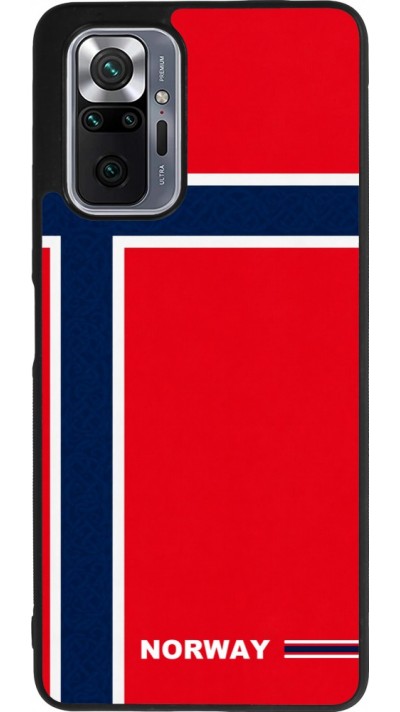 Coque Xiaomi Redmi Note 10 Pro Max - Silicone rigide noir Maillot de football Norvège 2026 personnalisable