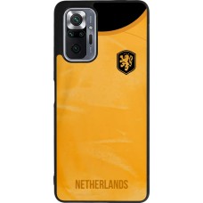 Coque Xiaomi Redmi Note 10 Pro Max - Silicone rigide noir Maillot de football Pays-Bas 2022 personnalisable