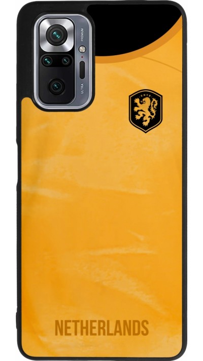 Coque Xiaomi Redmi Note 10 Pro Max - Silicone rigide noir Maillot de football Pays-Bas 2022 personnalisable