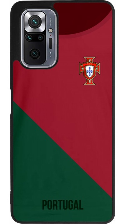 Coque Xiaomi Redmi Note 10 Pro Max - Silicone rigide noir Maillot de football Portugal 2022