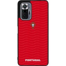 Coque Xiaomi Redmi Note 10 Pro Max - Silicone rigide noir Maillot de football Portugal 2026 personnalisable