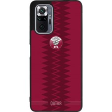 Coque Xiaomi Redmi Note 10 Pro Max - Silicone rigide noir Maillot de football Qatar 2026 personnalisable