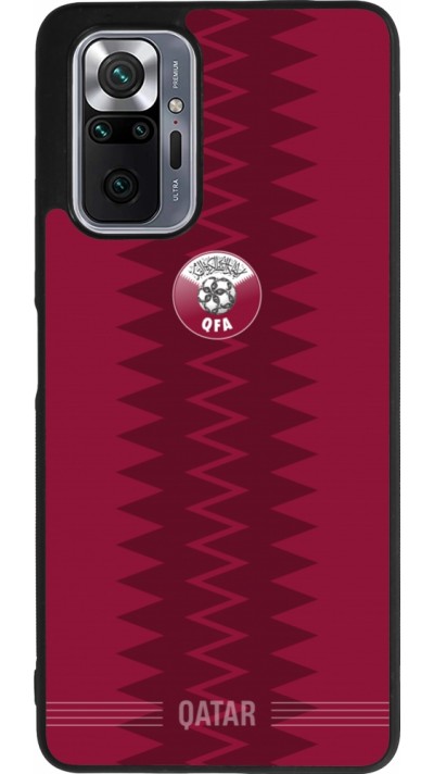 Coque Xiaomi Redmi Note 10 Pro Max - Silicone rigide noir Maillot de football Qatar 2026 personnalisable