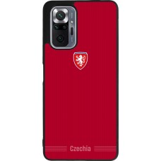 Coque Xiaomi Redmi Note 10 Pro Max - Silicone rigide noir Maillot de football Répuplique Tchèque 2026 personnalisable