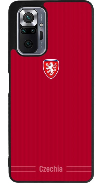 Coque Xiaomi Redmi Note 10 Pro Max - Silicone rigide noir Maillot de football Répuplique Tchèque 2026 personnalisable