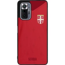 Coque Xiaomi Redmi Note 10 Pro Max - Silicone rigide noir Maillot de football Serbie 2022 personnalisable