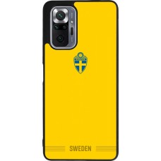 Coque Xiaomi Redmi Note 10 Pro Max - Silicone rigide noir Maillot de football Suède 2026 personnalisable