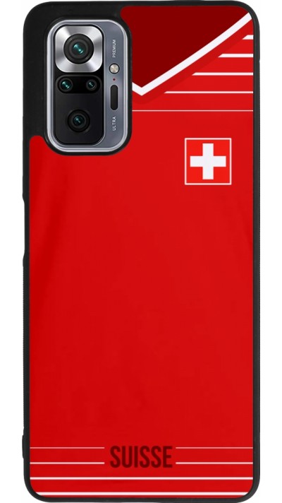 Coque Xiaomi Redmi Note 10 Pro Max - Silicone rigide noir Football shirt Switzerland 2022