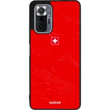 Coque Xiaomi Redmi Note 10 Pro Max - Silicone rigide noir Maillot de football Suisse 2026 personnalisable