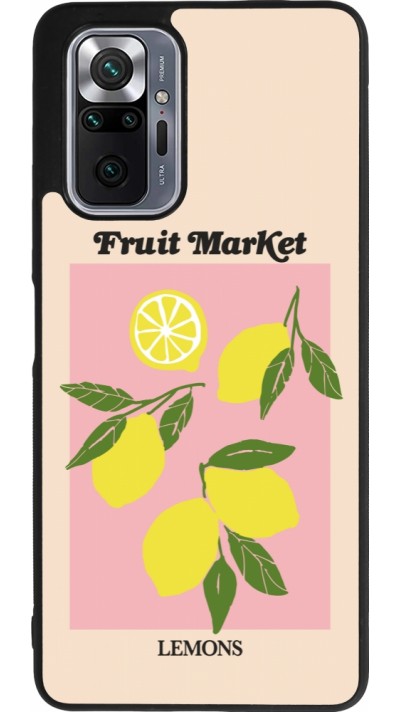Coque Xiaomi Redmi Note 10 Pro Max - Silicone rigide noir Fruit market lemons 2026