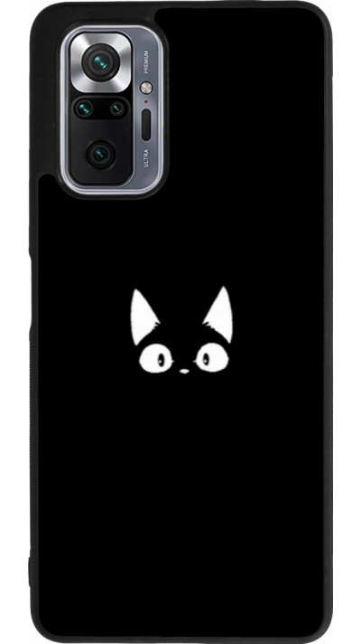 Coque Xiaomi Redmi Note 10 Pro Max - Silicone rigide noir Funny cat on black