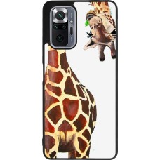 Coque Xiaomi Redmi Note 10 Pro Max - Silicone rigide noir Giraffe Fit