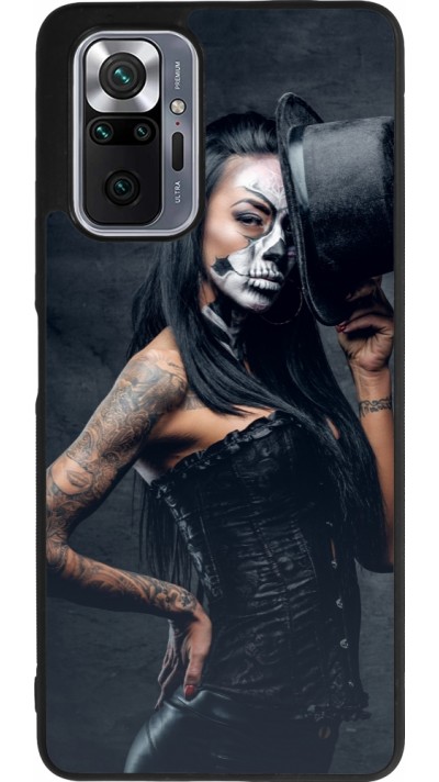 Coque Xiaomi Redmi Note 10 Pro Max - Silicone rigide noir Halloween 22 Tattooed Girl