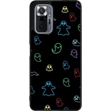 Coque Xiaomi Redmi Note 10 Pro Max - Silicone rigide noir Halloween 2024 colorful ghosts