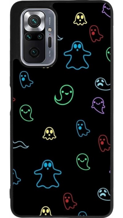 Coque Xiaomi Redmi Note 10 Pro Max - Silicone rigide noir Halloween 2024 colorful ghosts