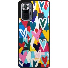 Coque Xiaomi Redmi Note 10 Pro Max - Silicone rigide noir Joyful Hearts