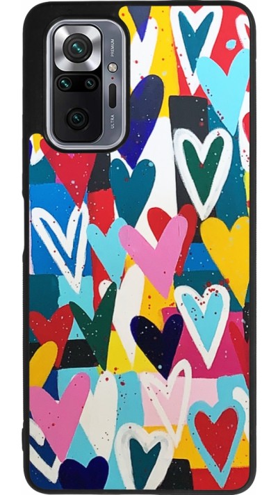 Coque Xiaomi Redmi Note 10 Pro Max - Silicone rigide noir Joyful Hearts
