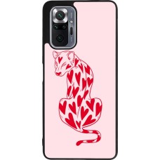 Coque Xiaomi Redmi Note 10 Pro Max - Silicone rigide noir Leopard with hearts 2026