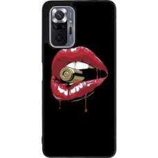 Coque Xiaomi Redmi Note 10 Pro Max - Silicone rigide noir Lips bullet