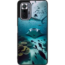Coque Xiaomi Redmi Note 10 Pro Max - Silicone rigide noir Manta Lagon Nettoyage
