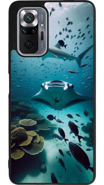 Coque Xiaomi Redmi Note 10 Pro Max - Silicone rigide noir Manta Lagon Nettoyage