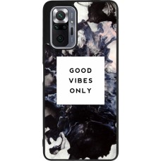 Coque Xiaomi Redmi Note 10 Pro Max - Silicone rigide noir Marble Good Vibes Only
