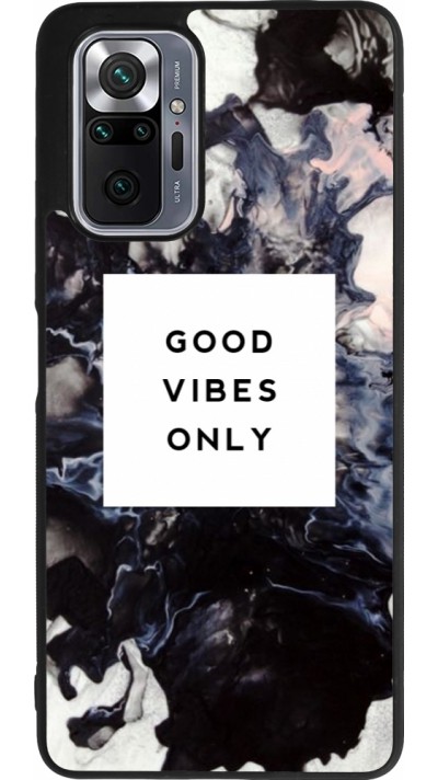 Coque Xiaomi Redmi Note 10 Pro Max - Silicone rigide noir Marble Good Vibes Only