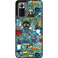Xiaomi Redmi Note 10 Pro Max Case Hülle - Silikon schwarz Mixed Cartoons Turquoise