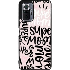 Coque Xiaomi Redmi Note 10 Pro Max - Silicone rigide noir Mom 2024 Super mom