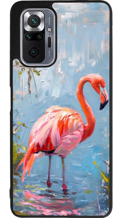 Xiaomi Redmi Note 10 Pro Max Case Hülle - Silikon schwarz Paint Flamingo