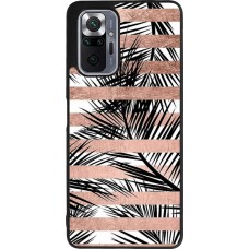 Xiaomi Redmi Note 10 Pro Max Case Hülle - Silikon schwarz Palm trees gold stripes